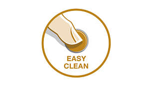 Easy-clean button for comfortable cleaning