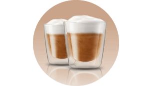 Suffisamment de mousse de lait pour 2&nbsp;cappuccinos
