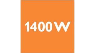 1400 Watt motor generating high suction power