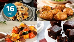 D'autres possibilit&eacute;s que les fritures &agrave; l'air avec les 16&nbsp;modes de cuisson