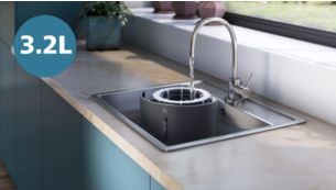 Réservoir d'eau de 3,2 l pour jusqu'à 15 h d'humidification continue