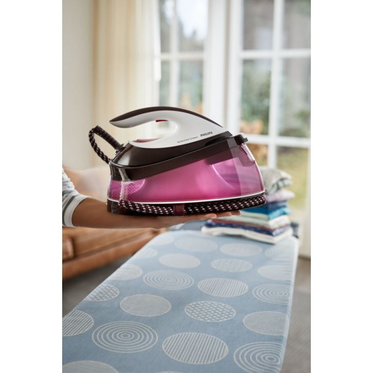 Iron faster with 2 x more steam*