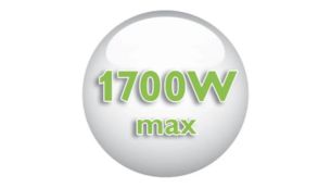 1700 瓦，可提供持久强劲的蒸汽喷射