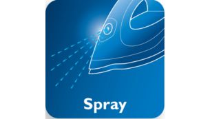 Een fijne spray maakt het textiel gelijkmatig vochtig