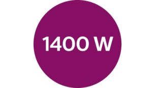 Power up to 1400 W enabling constant high steam output