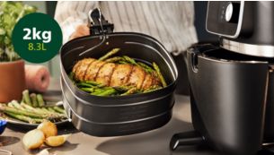 8,3 literes kapacit&aacute;s a nagyobb &eacute;tkez&eacute;sekhez, t&ouml;k&eacute;letes a csal&aacute;dok &eacute;s csoportok sz&aacute;m&aacute;ra