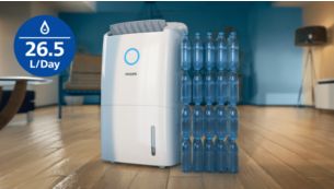 Rimuove fino a 26,5&nbsp;L/D (1) o 48 bottiglie d'acqua (2)