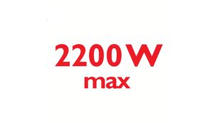 2200 Watt enables constant high steam output