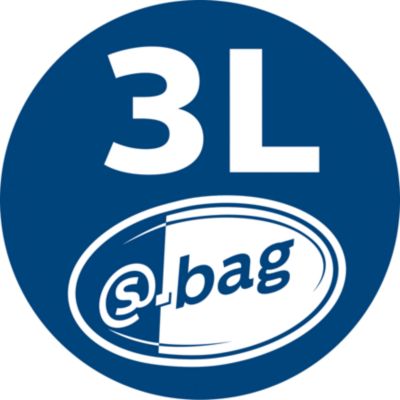 3 l putekļu nodalījums un s-bag ilgstošai veiktspējai