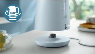 Snoerloze waterkoker op draaivoet van 360&deg; voor eenvoudig optillen