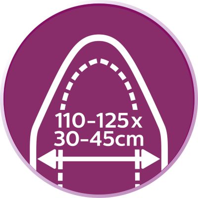 Universal fit for standard ironing boards 110-125 x 30-45 cm