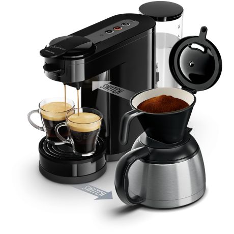 HD7892/61R1 SENSEO® Switch Kahvinkeitin kahvityynyille ja suodatinkahville