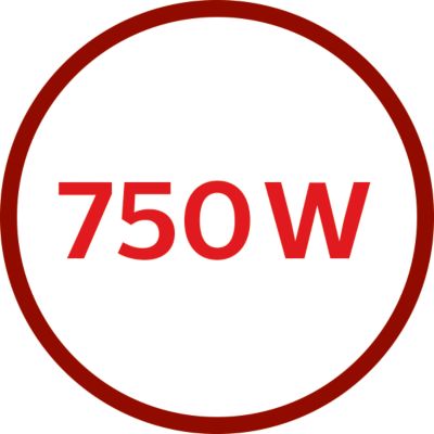 Motor de 750 W para um processamento potente