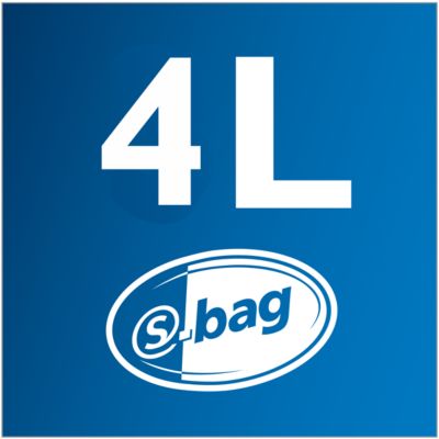 Capacité poussière de 4 l pour une utilisation prolongée