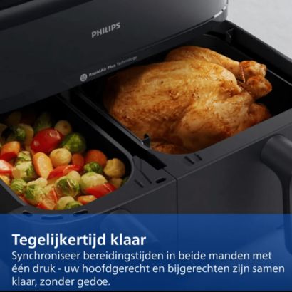 Onze eerste Airfryer met twee manden én stoomfunctie