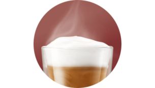 Une mousse de lait chaude et onctueuse gr&acirc;ce au mousseur brevet&eacute;