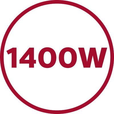 Potencia del motor de 1400 W para ofrecer un gran rendimiento
