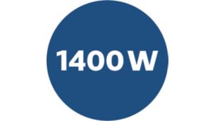 1400 瓦耐用马达可产生强大吸力