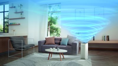 Didelis efektyvumas, todėl tinka iki 60 m² ploto kambariams