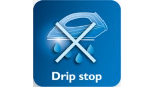 Het Drip Stop-systeem voorkomt dat er water op uw kleding komt