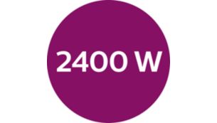 2400 Watt enables constant high steam output