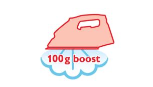 Jacto de vapor de 100&nbsp;g para remover facilmente os vincos persistentes