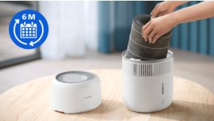 Long lasting filter for up to 6 months