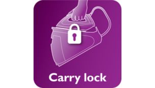 Lock your iron securely and carry your appliance easily