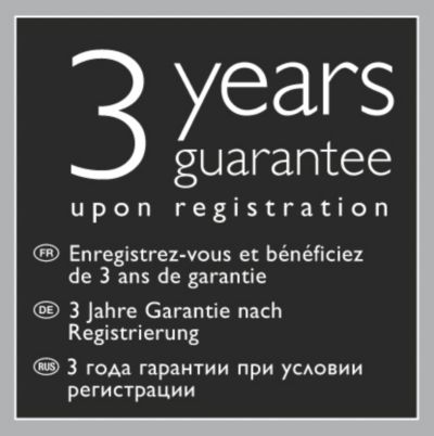 Garantie de 3 ans après enregistrement