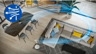 Ample airflow stream for instant comfort