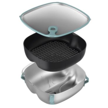 8,3 l Airfryer XXL piederums “2 vienā” tvaicēšanai / cepšanai maisot