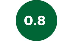 سعة كبيرة تبلغ 0.8 كجم، وحجم أصغر بنسبة 20%*