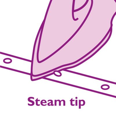 Steam tip allows you to have steam in hard-to-reach areas
