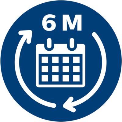 Za optimalne rezultate čiščenja zamenjajte vsakih 6 mesecev
