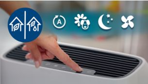 Ajuste 2 en 1 y Solo purificador con modos automáticos y manuales