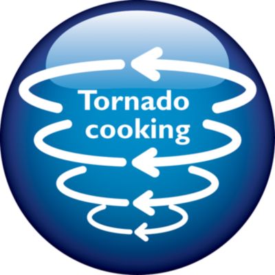 "Tornado Cooking" accelerates the cooking time just 25 min