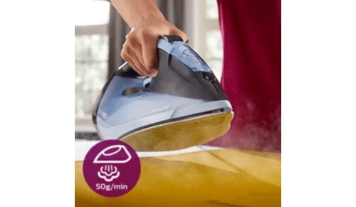 Stoomproductie tot 50 g/min voor de gladste strijkresultaten