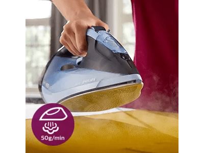 Tvaika plūsma līdz pat 50 g/min labākai burzījumu izlīdzināšanai