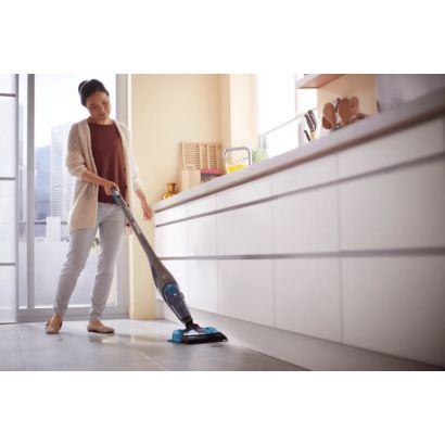 Siurbimas ir valymas šluoste vienu metu