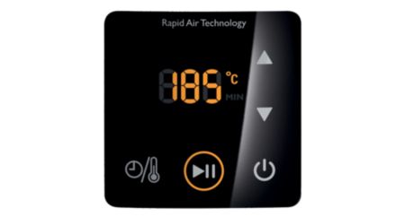 Digital screen for easy control of time and temperature