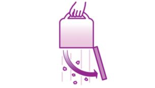 Пылесборник извлекается нажатием одной кнопки