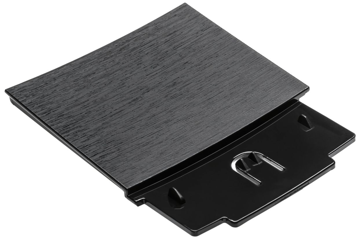 Frontpanelet p&aring; kaffegrumsbeholderen