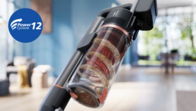 PowerCyclone 12: maksimāla sūkšanas jauda ar visilgāko darbības laiku