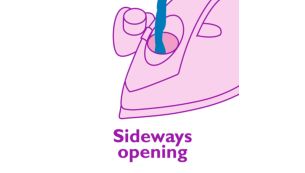 Sideways opening filling door
