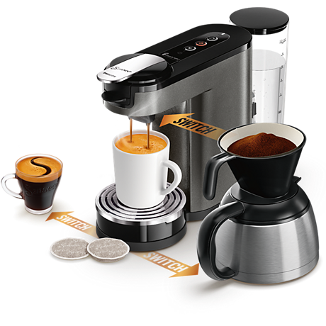 HD6597/50 SENSEO® Switch 3in1 Machine à café à dosettes et filtre