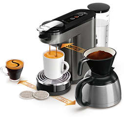 SENSEO® Switch 3in1 Machine à café à dosettes et filtre