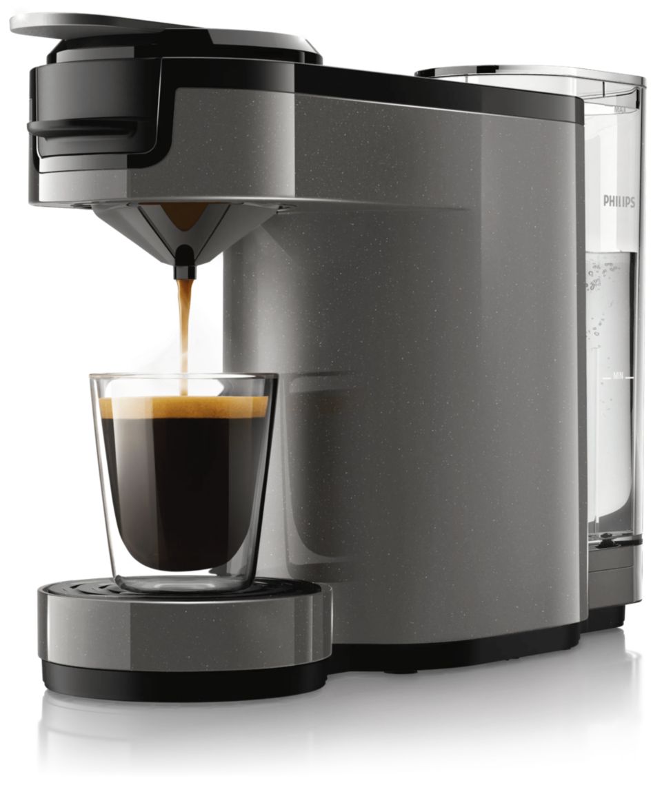 Verrukkelijke, intense koffie met &eacute;&eacute;n druk op de knop
