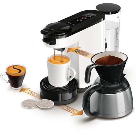HD6594/02 Switch 3in1 Pude- og filterkaffemaskine