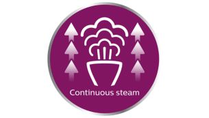 Automatic continuous steam delivered by electric pump