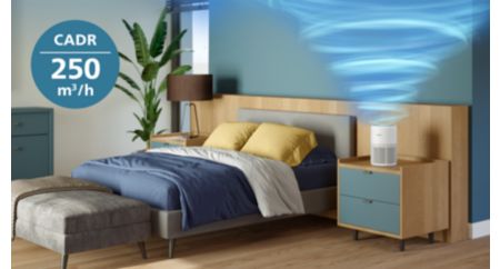 Removes pollutants in under 12 minutes
